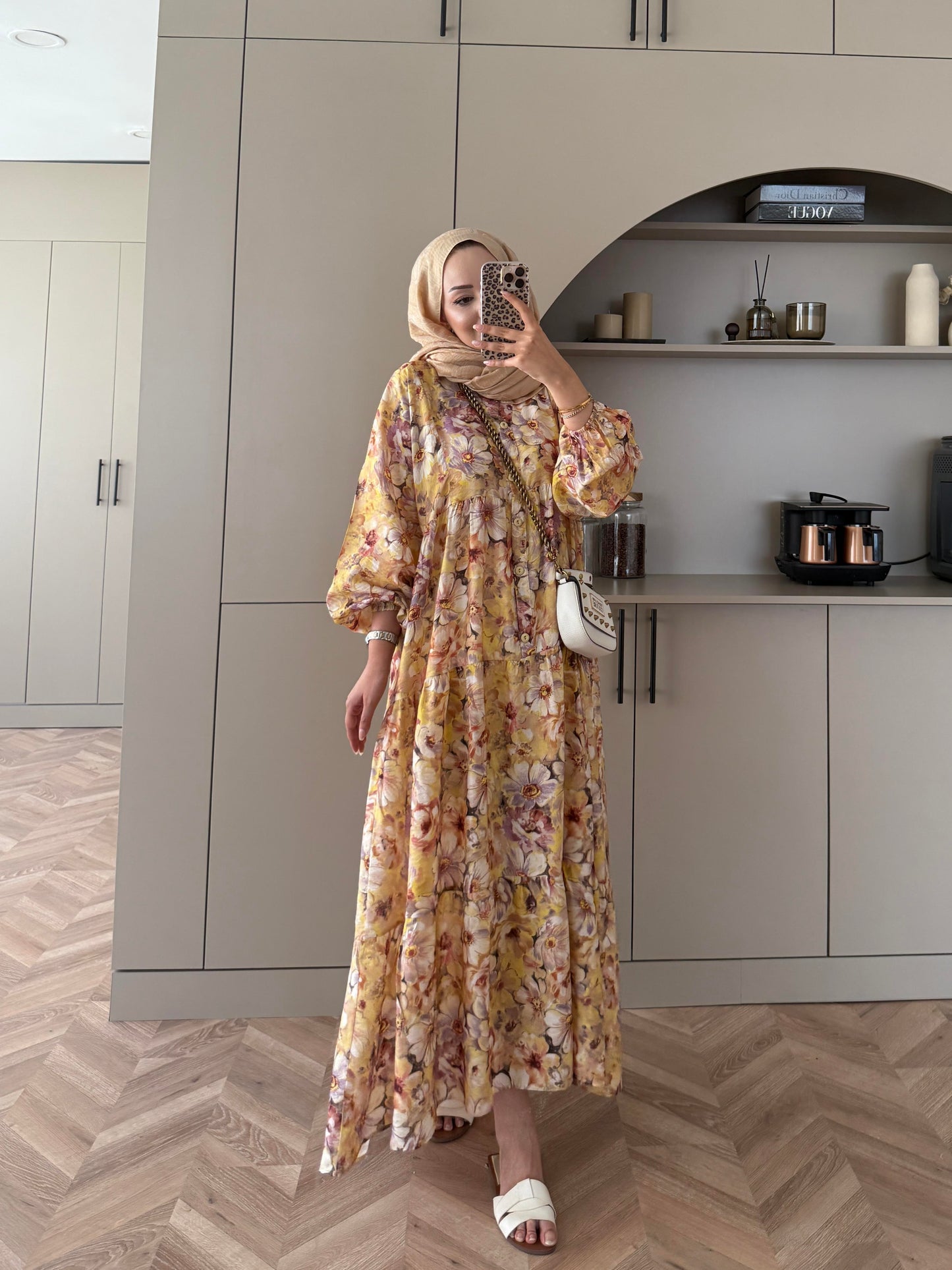 Orchid Cotton Voile Dress - Yellow
