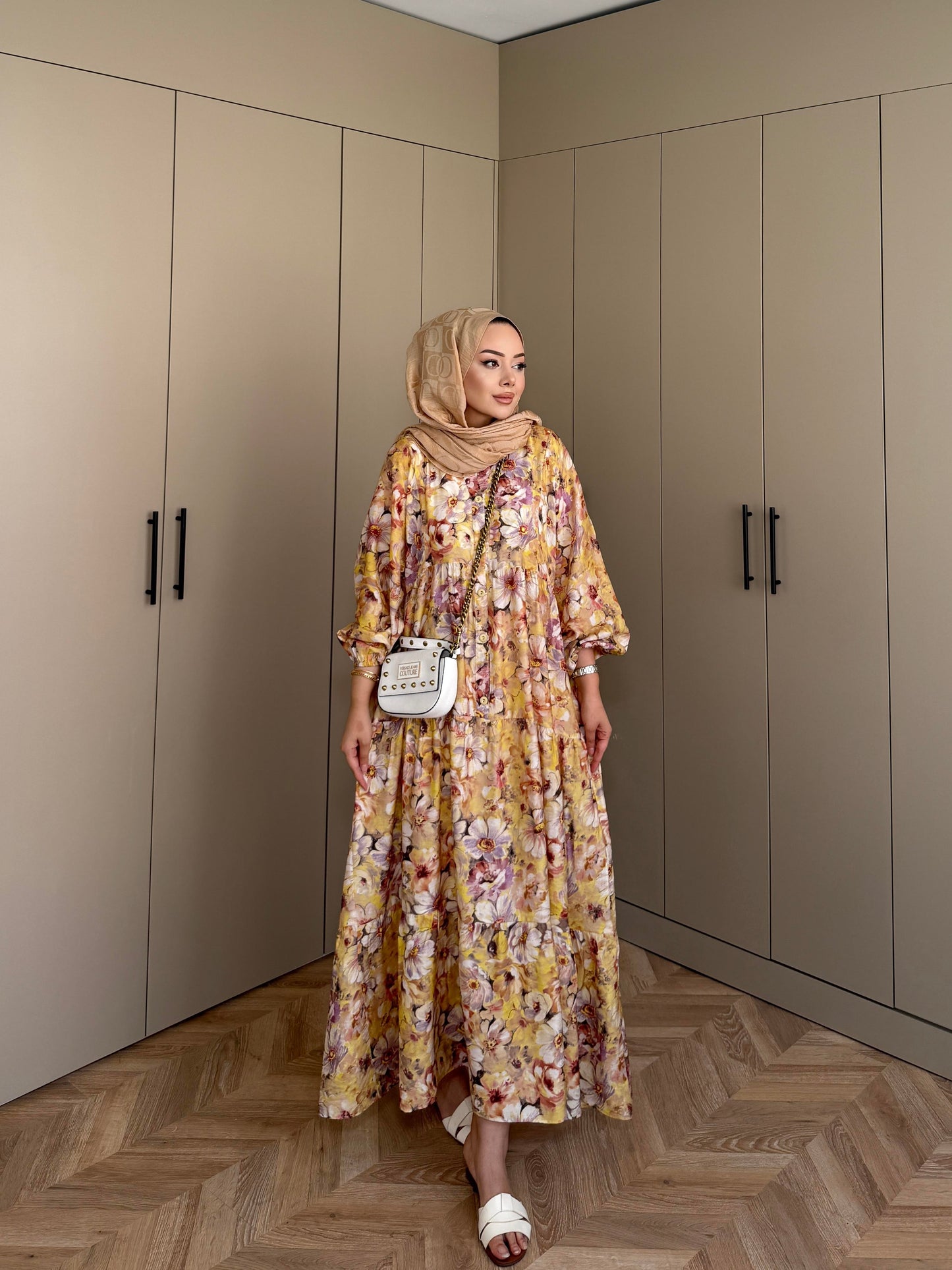 Orchid Cotton Voile Dress - Yellow