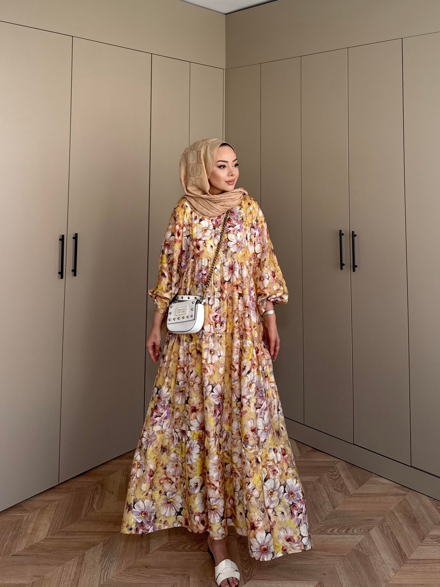 Orchid Cotton Voile Dress - Yellow
