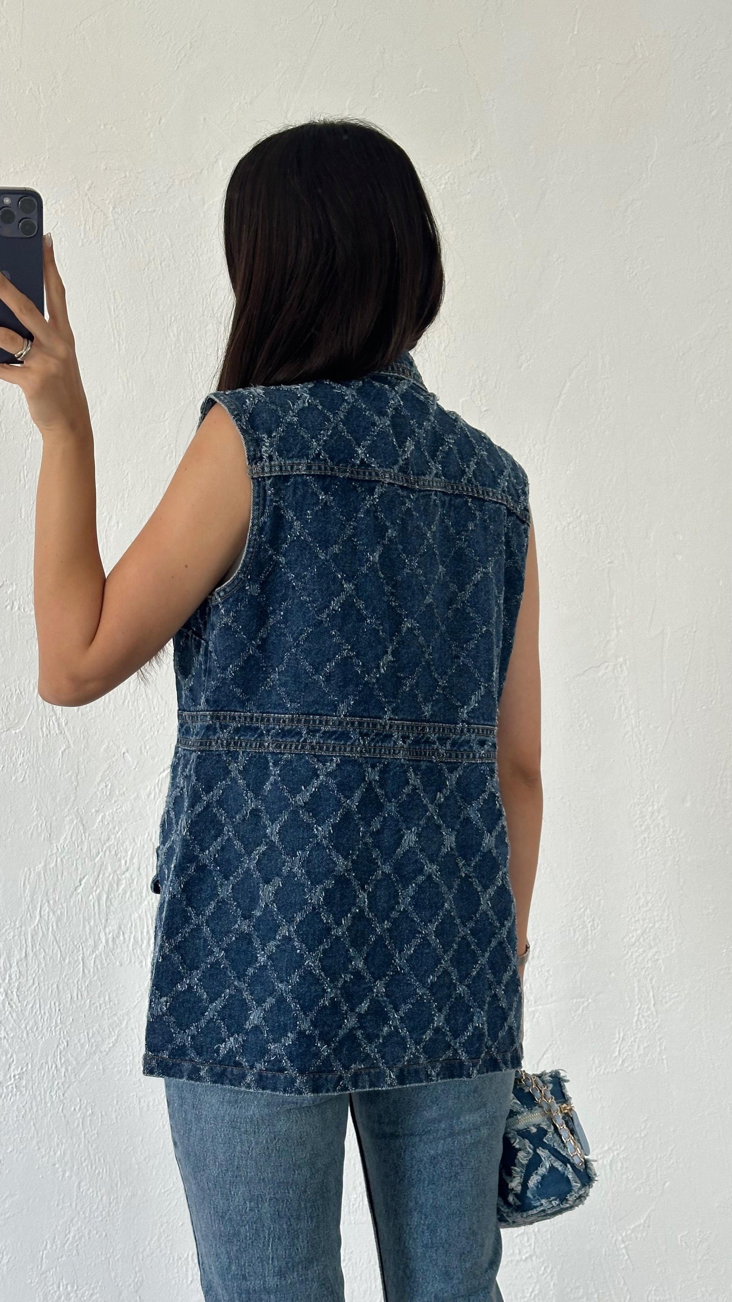 Limited Collection Long Denim Waistcoat