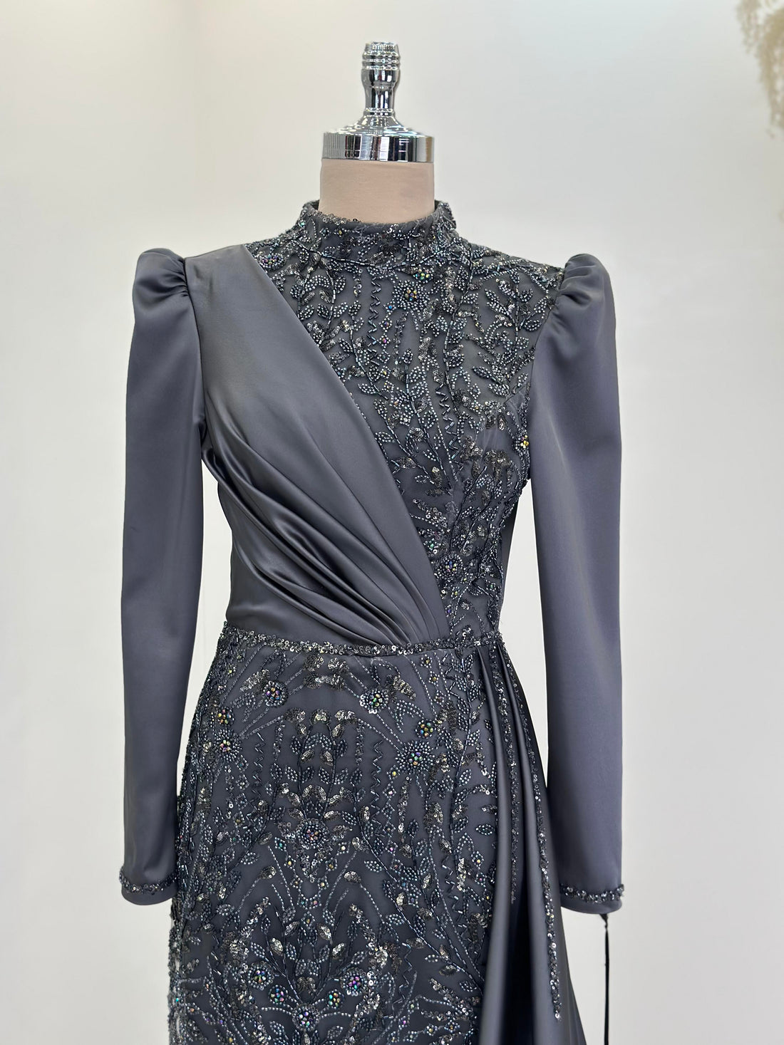 Regina Evening Gown - Anthracite