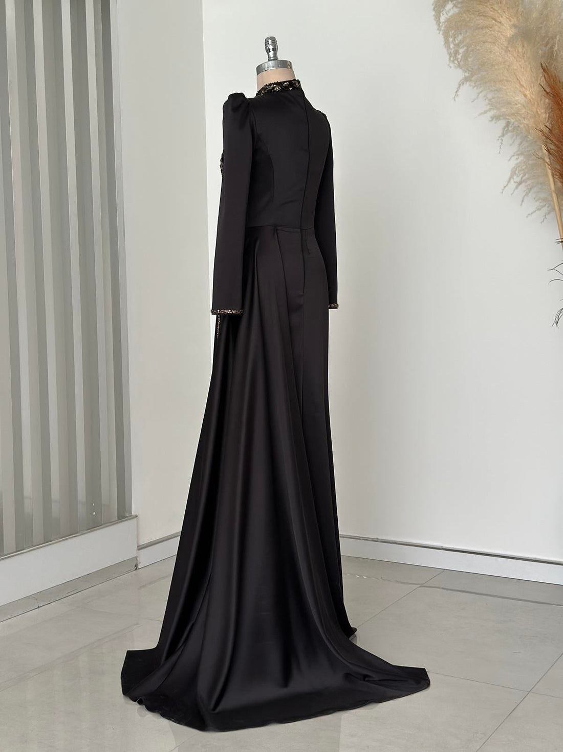 Regina Evening Gown - Black-Gold - view 4