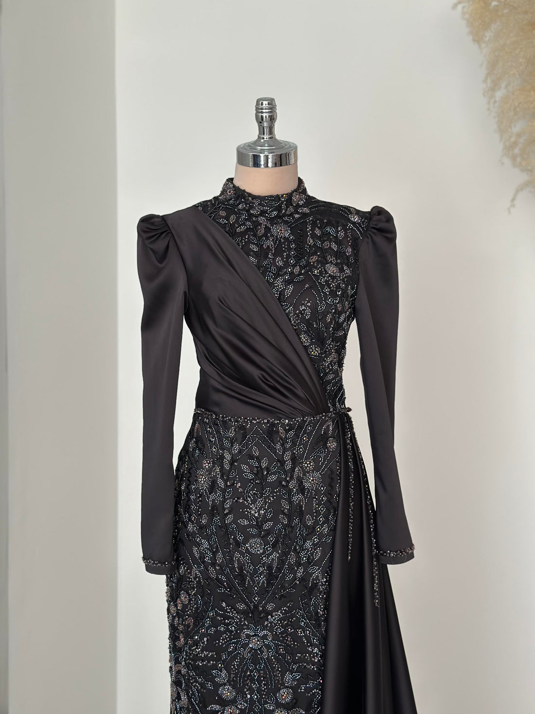 Regina Evening Gown - Black-Lilac - view 2