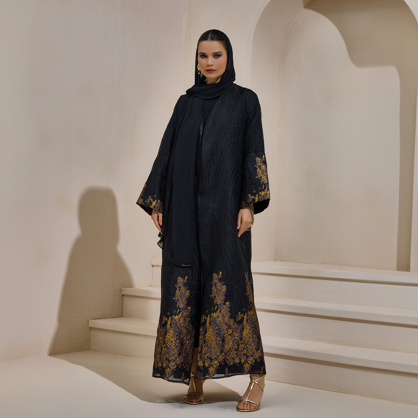 Limited Edition Gold Jacquard Abaya