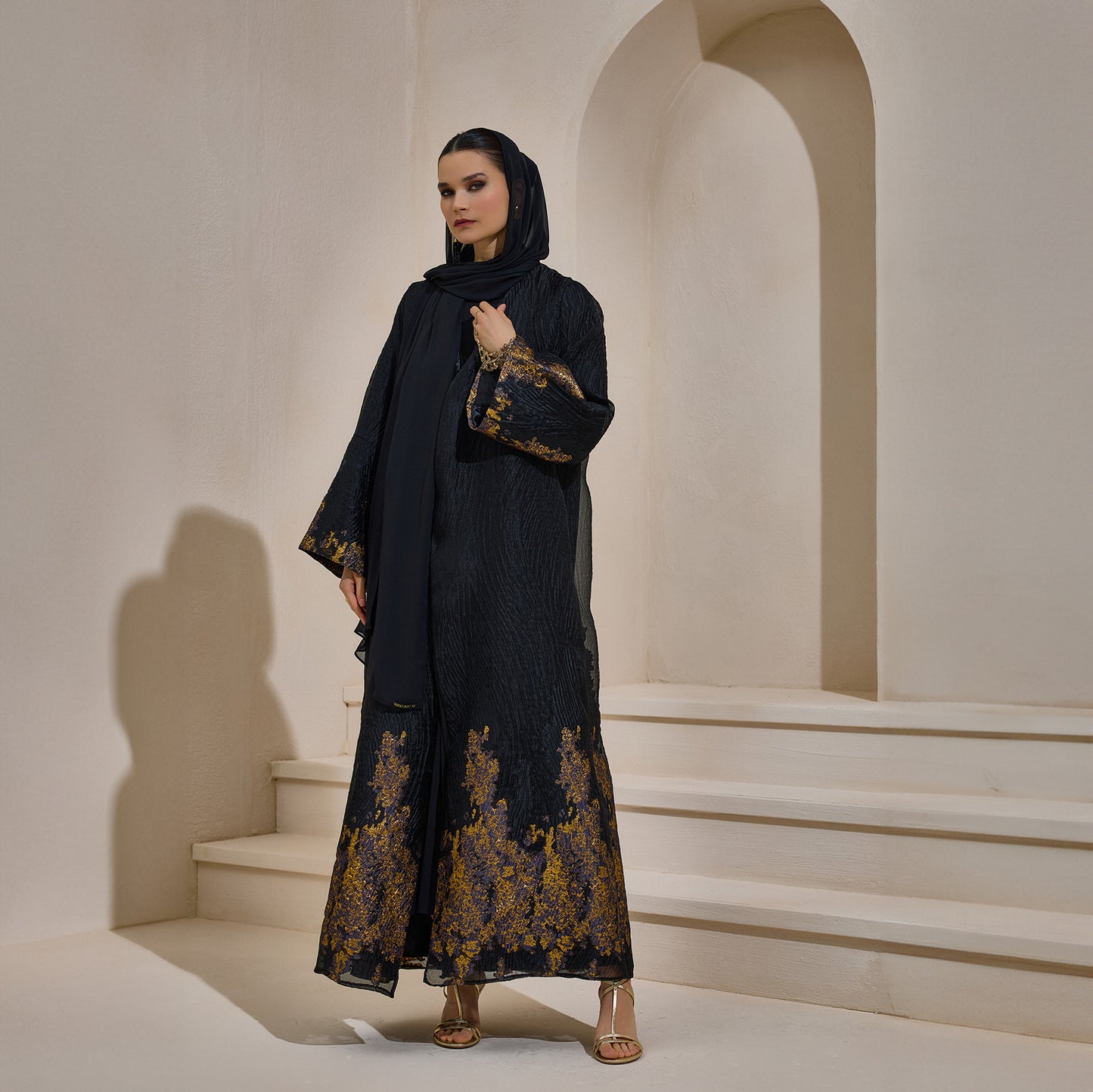 Limited Edition Gold Jacquard Abaya