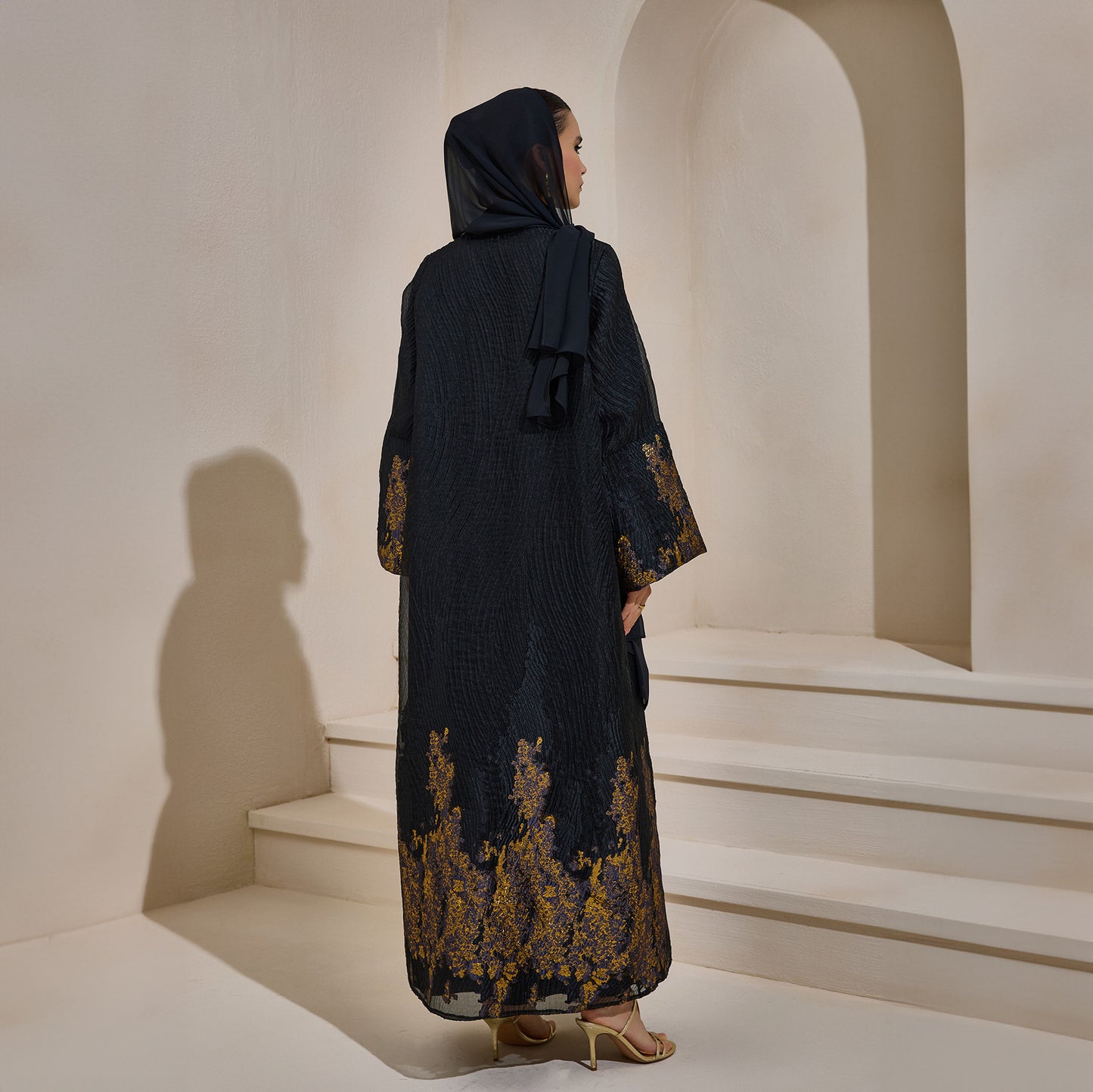 Limited Edition Gold Jacquard Abaya