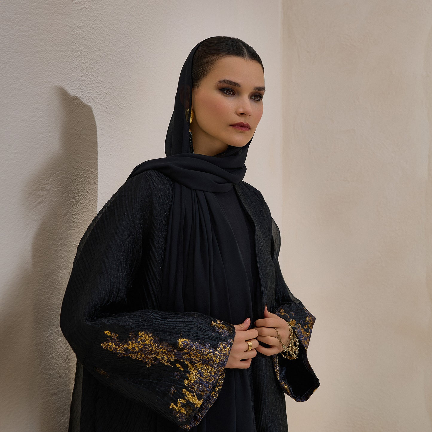 Limited Edition Gold Jacquard Abaya