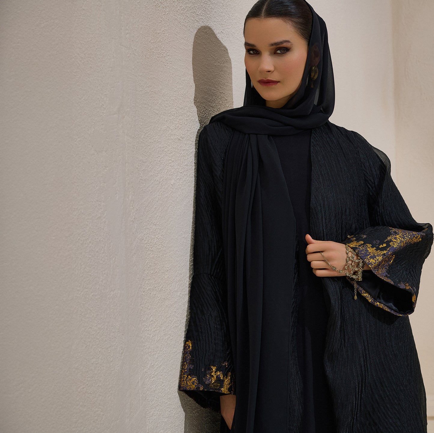 Limited Edition Gold Jacquard Abaya