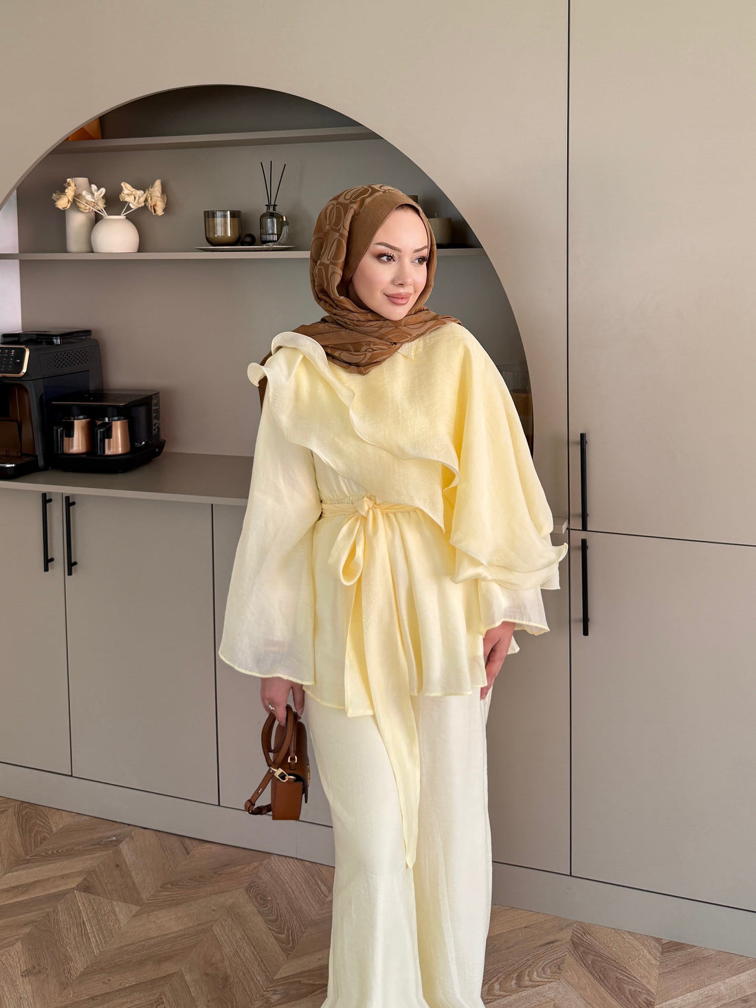 Shirley Ruffled Pant Set - Butter Yellow - view 4