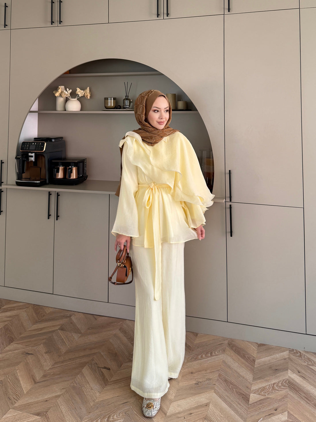 Shirley Ruffled Pant Set - Butter Yellow