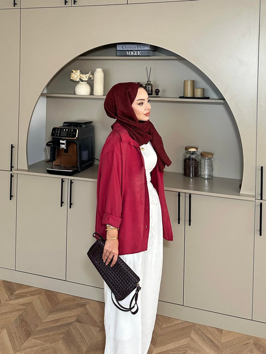 Soof Burgundy Buttoned Shirt
