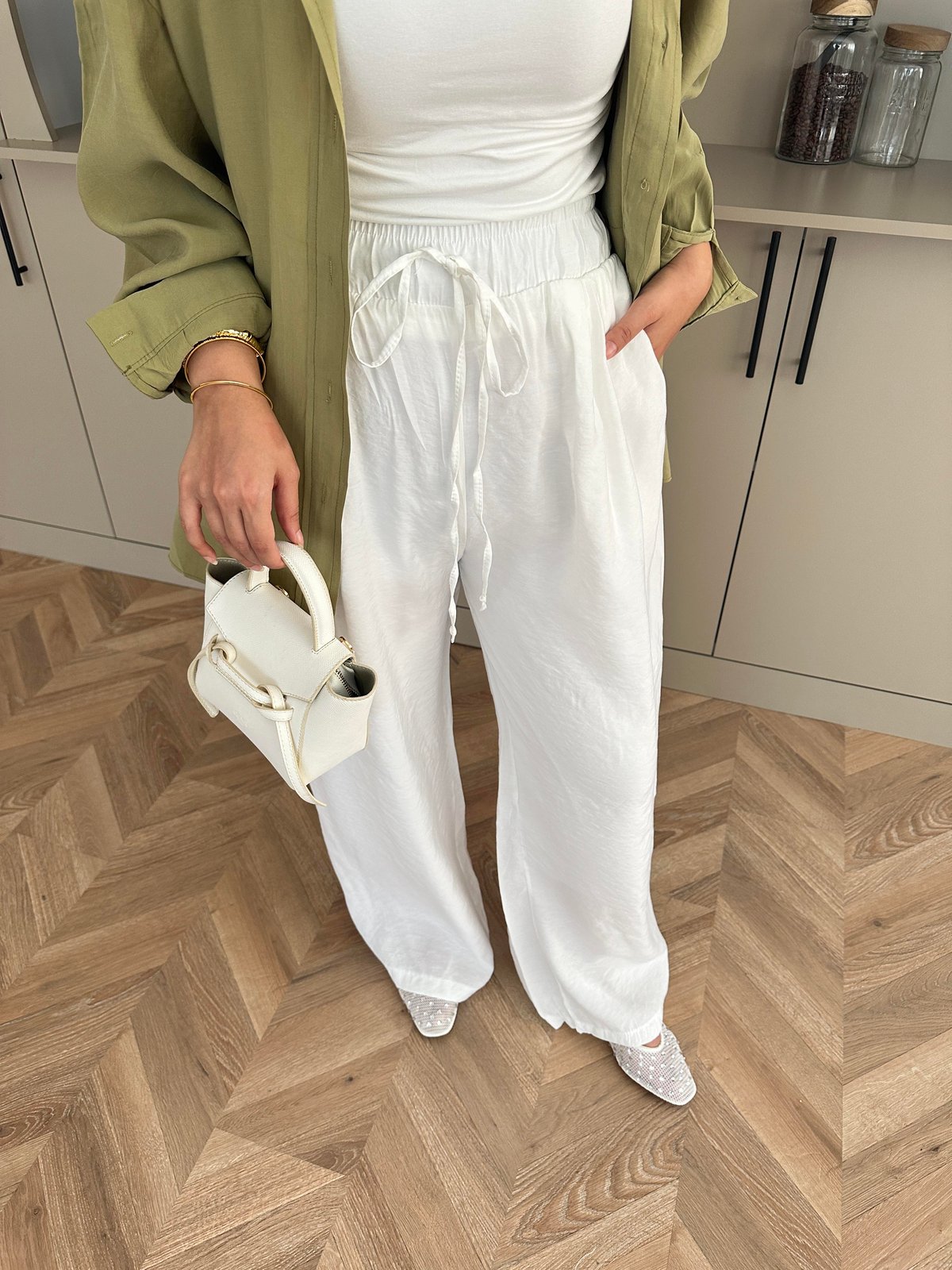 Tencel White Pants