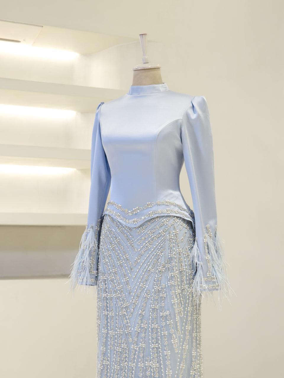 Josephine Evening Dress - Ice Blue - view 3