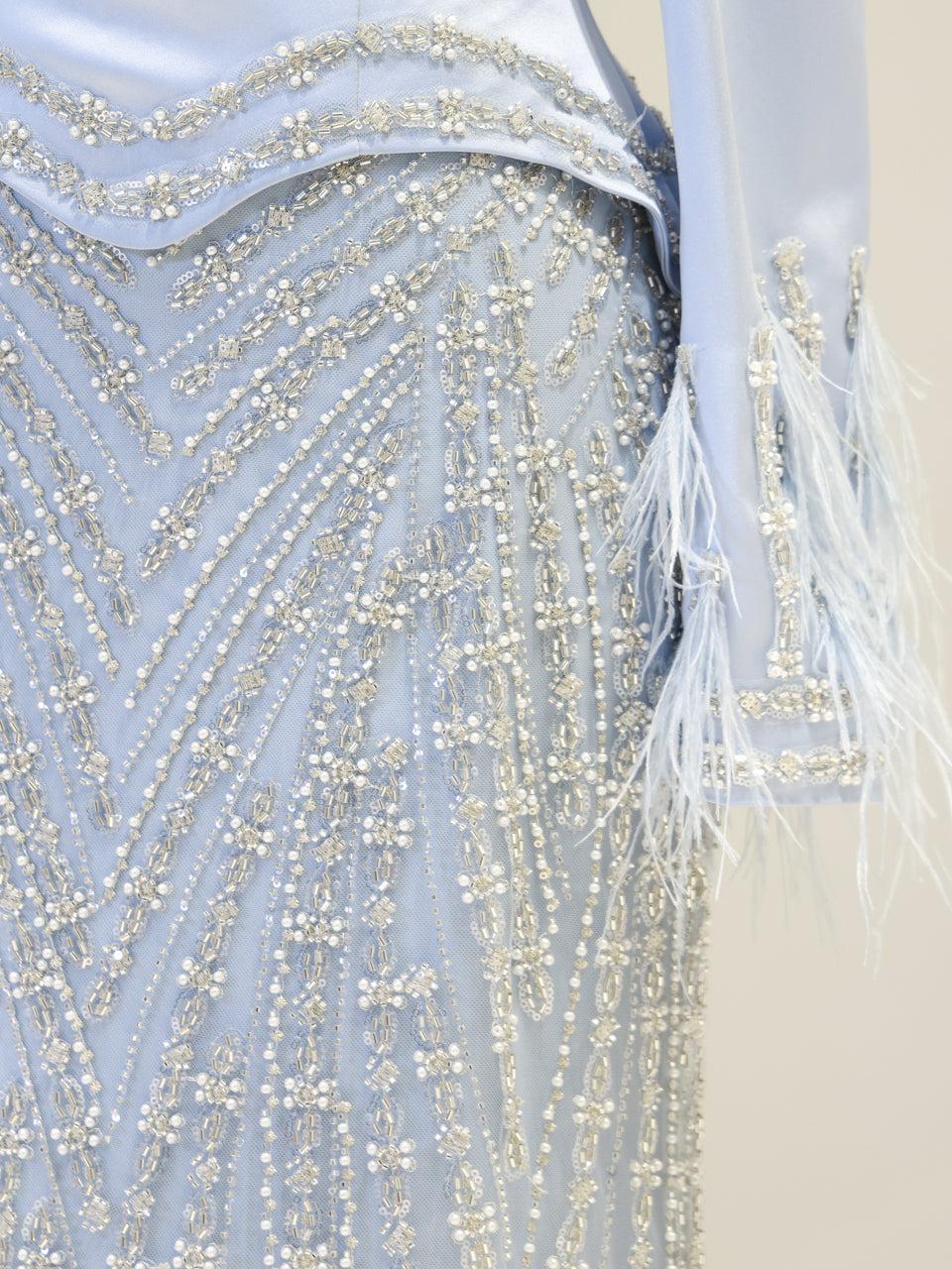 Josephine Evening Dress - Ice Blue - view 4
