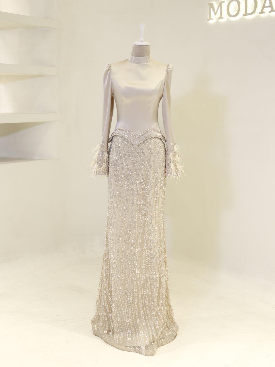 Josephine Evening Dress - Cream