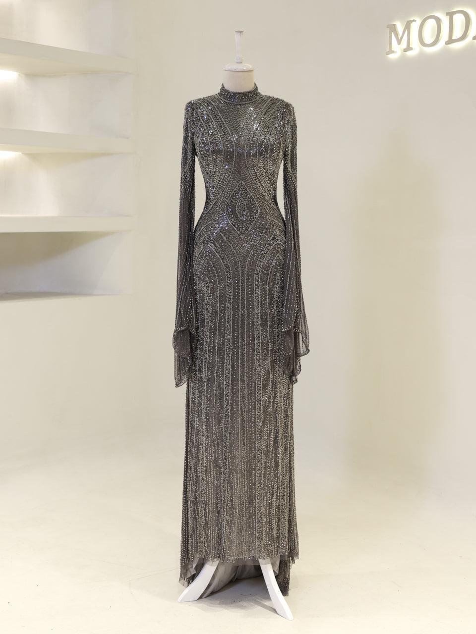 Berru Couture Evening Dress - Anthracite