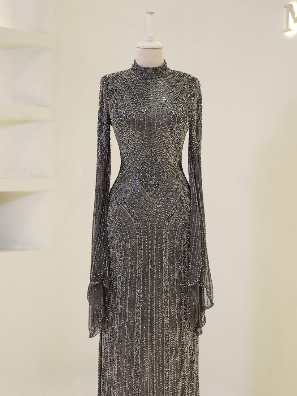 Berru Couture Evening Dress - Anthracite - view 2