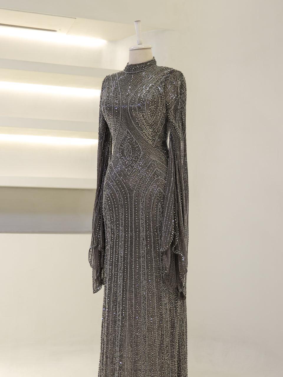Berru Couture Evening Dress - Anthracite - view 3
