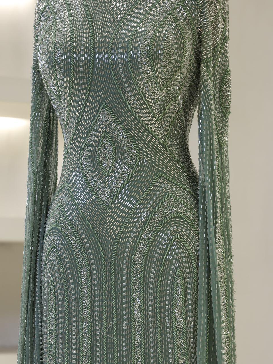 Berru Couture Evening Dress - Pistachio Green - view 4