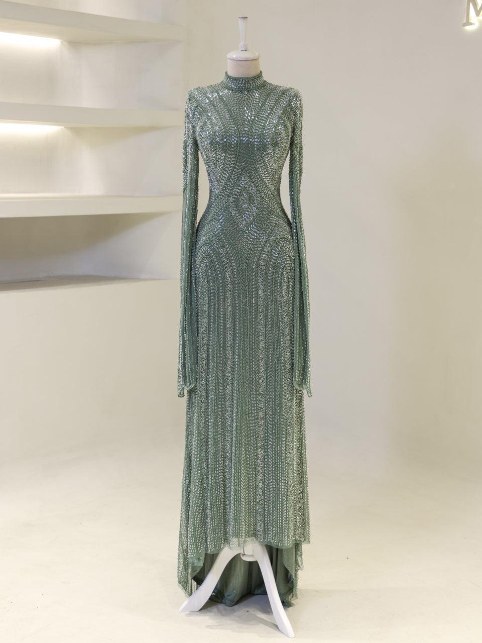 Berru Couture Evening Dress - Black Silver - view 5