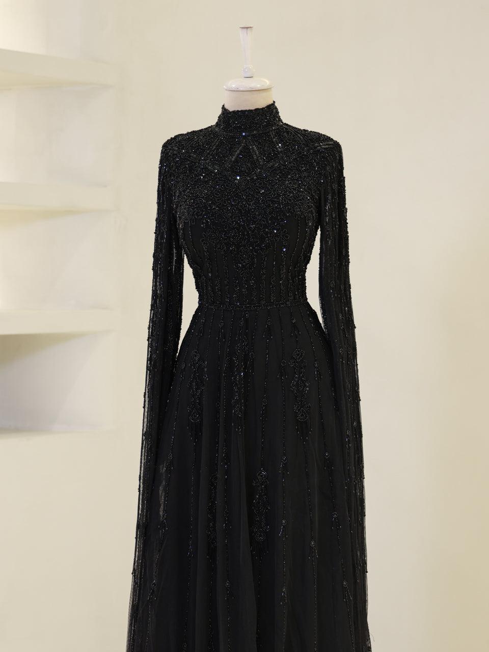 Couture Layal Evening Dress - Grey