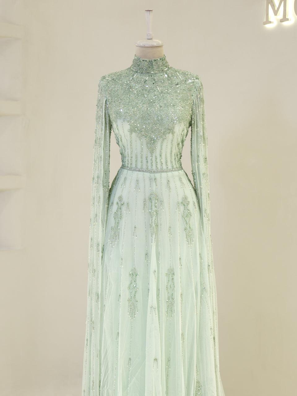 Couture Layal Evening Dress - Mint - view 5