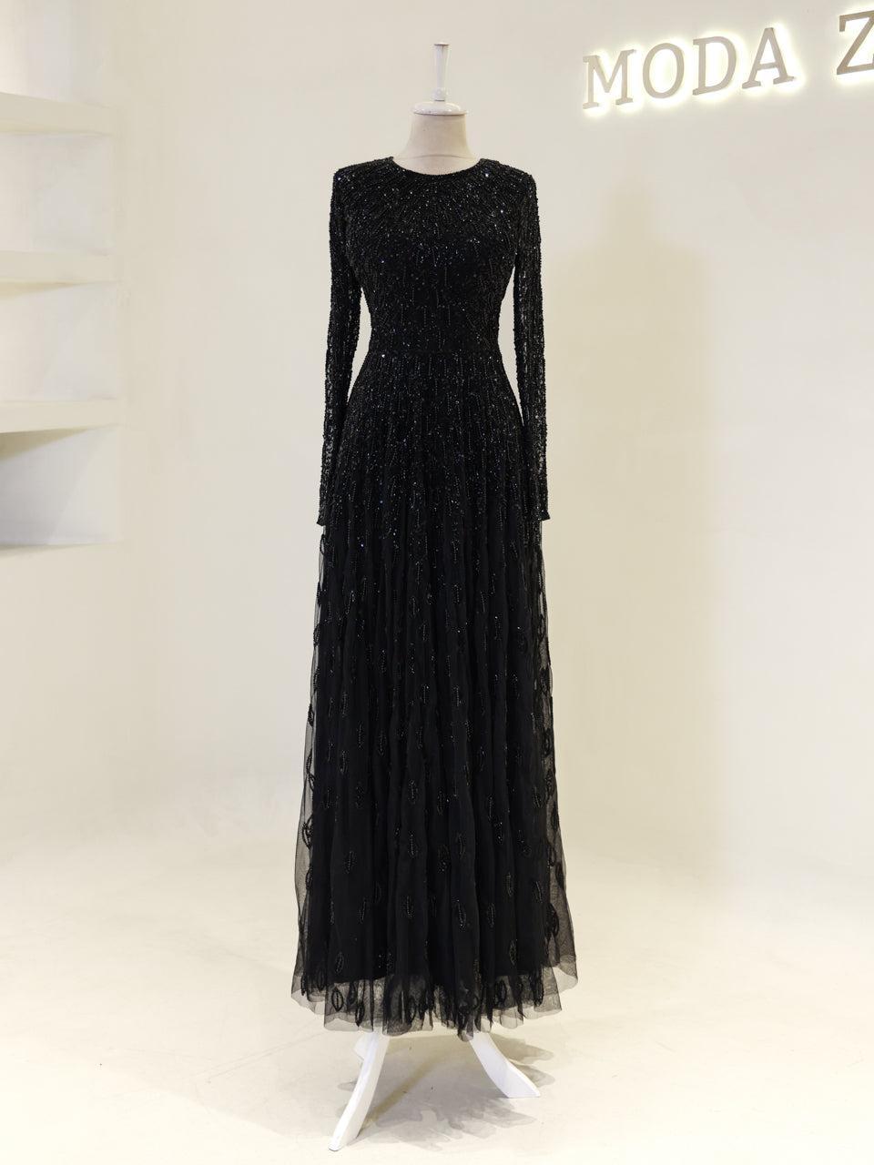 Couture Mariam Evening Dress - Black