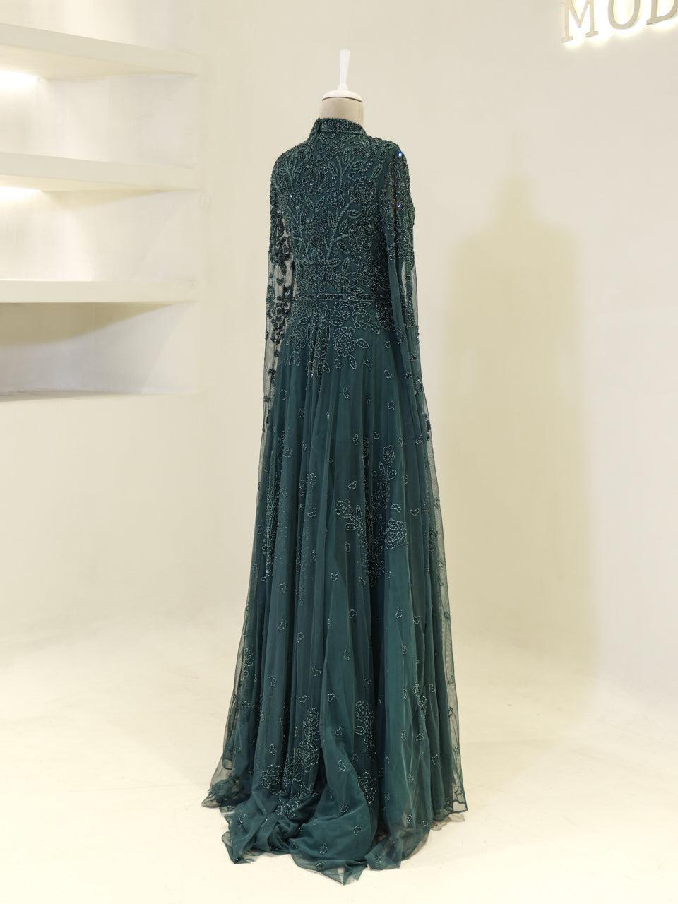 Lulua Couture Evening Dress - Emerald - view 5