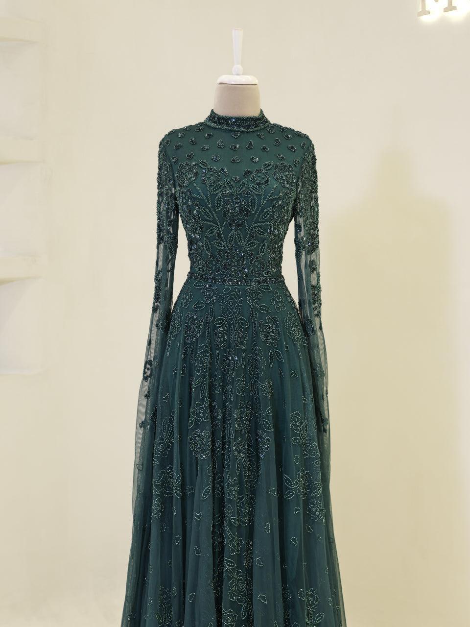 Lulua Couture Evening Dress - Emerald