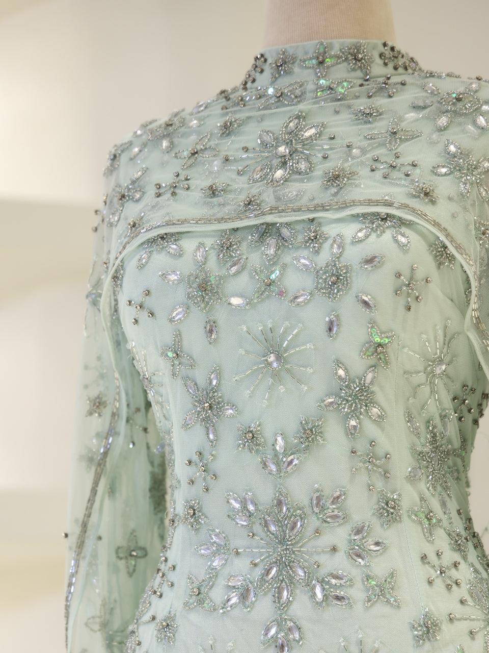 Celestia Couture Evening Dress - Mint - view 4