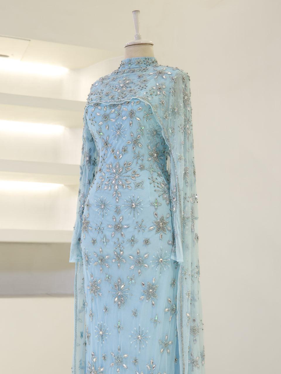 Celestia Couture Evening Dress - Blue - view 3
