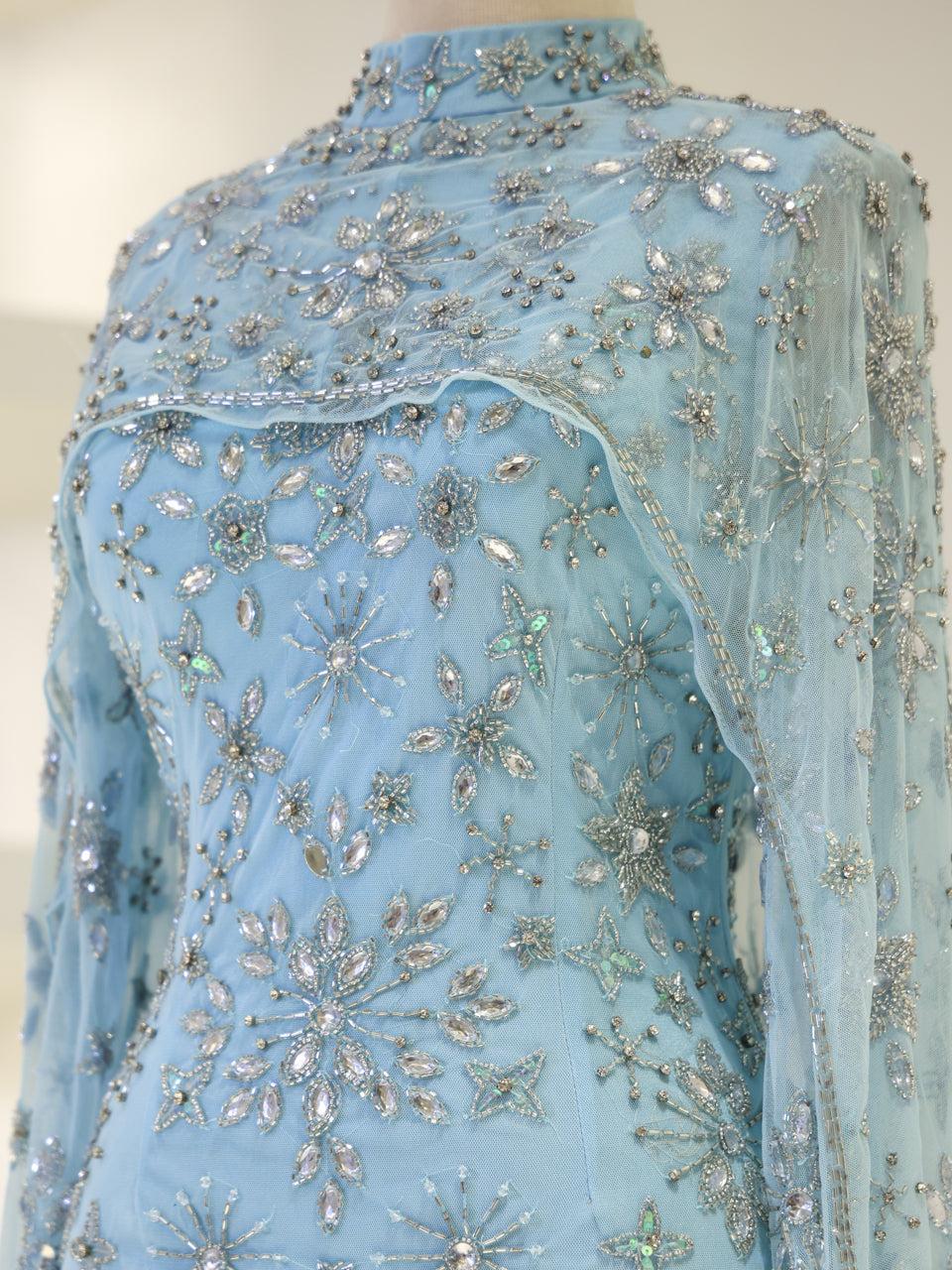 Celestia Couture Evening Dress - Blue - view 4
