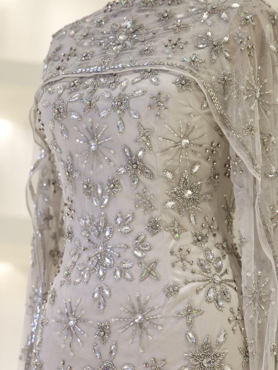 Celestia Couture Evening Dress - Grey - view 4