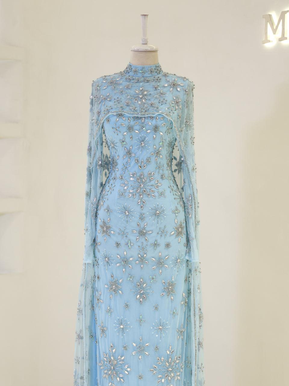 Celestia Couture Evening Dress - Blue
