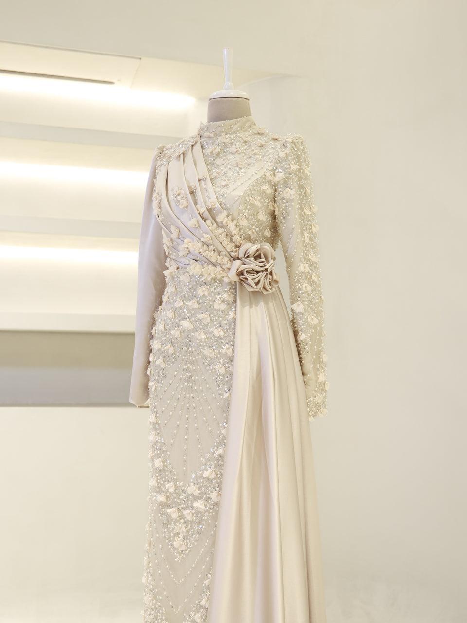 Darelia Evening Dress - Beige