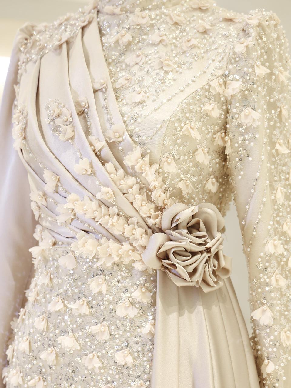 Darelia Evening Dress - Beige - view 2
