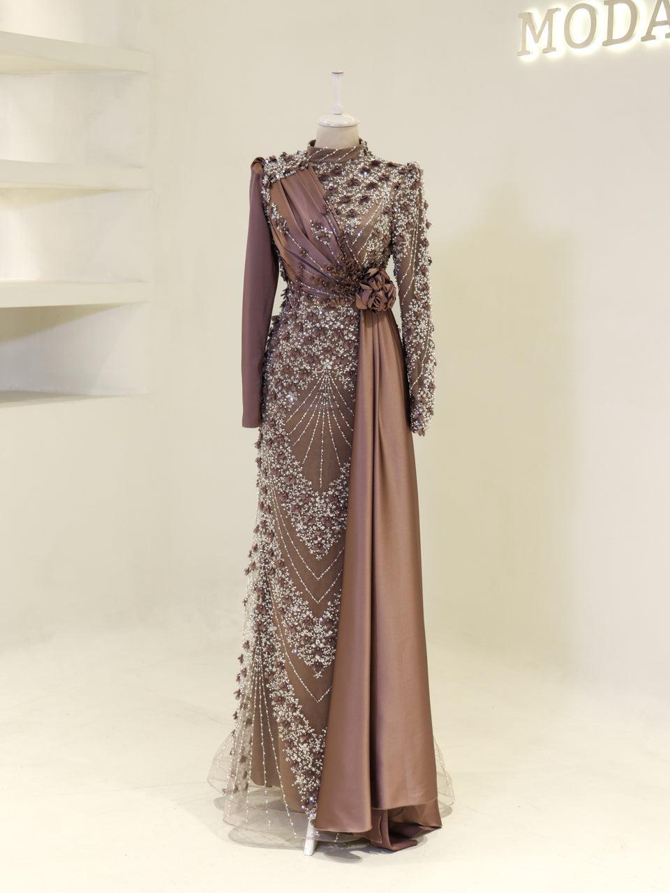 Darelia Evening Dress - Brown - view 2