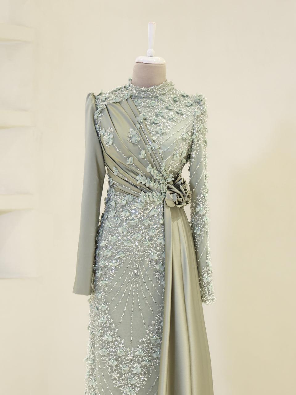 Darelia Evening Dress - Mint Green - view 3
