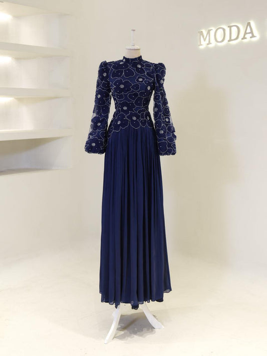 Arwen Evening Dress - Navy