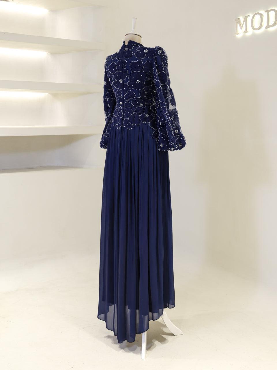 Arwen Evening Dress - Navy - view 5