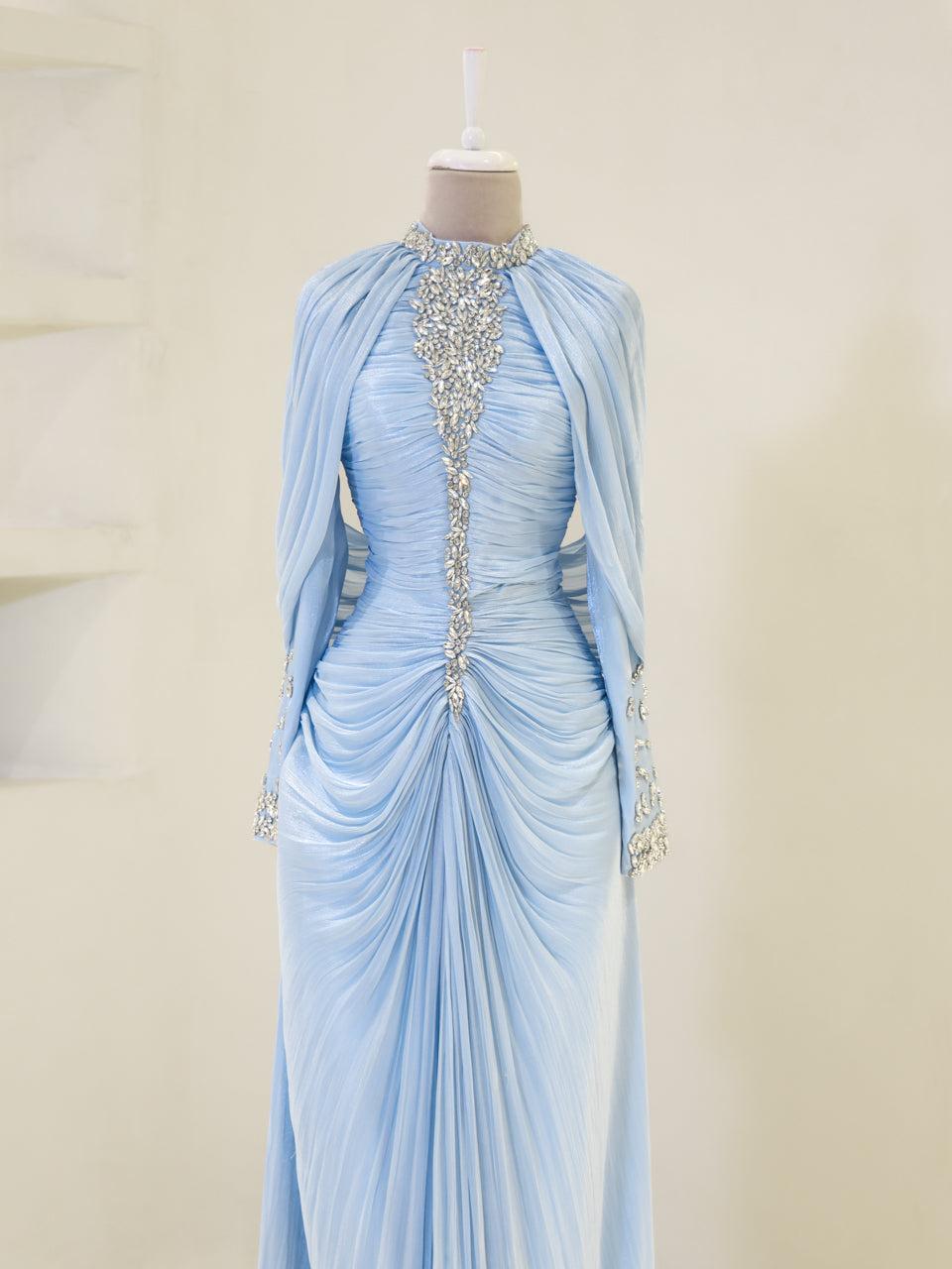 Dilvessa Evening Dress - Ice Blue - view 2