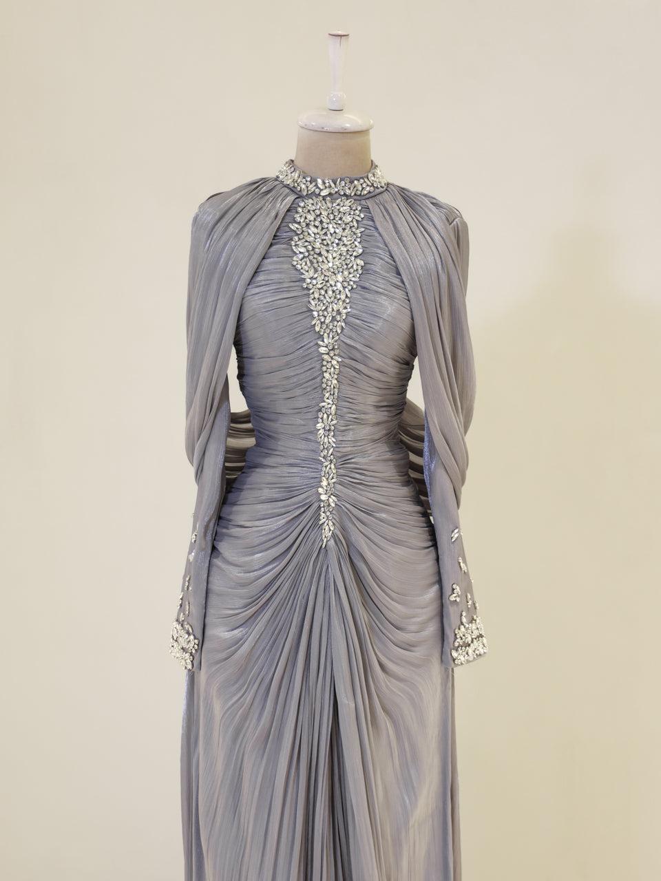 Dilvessa Evening Dress - Silver Grey - view 2