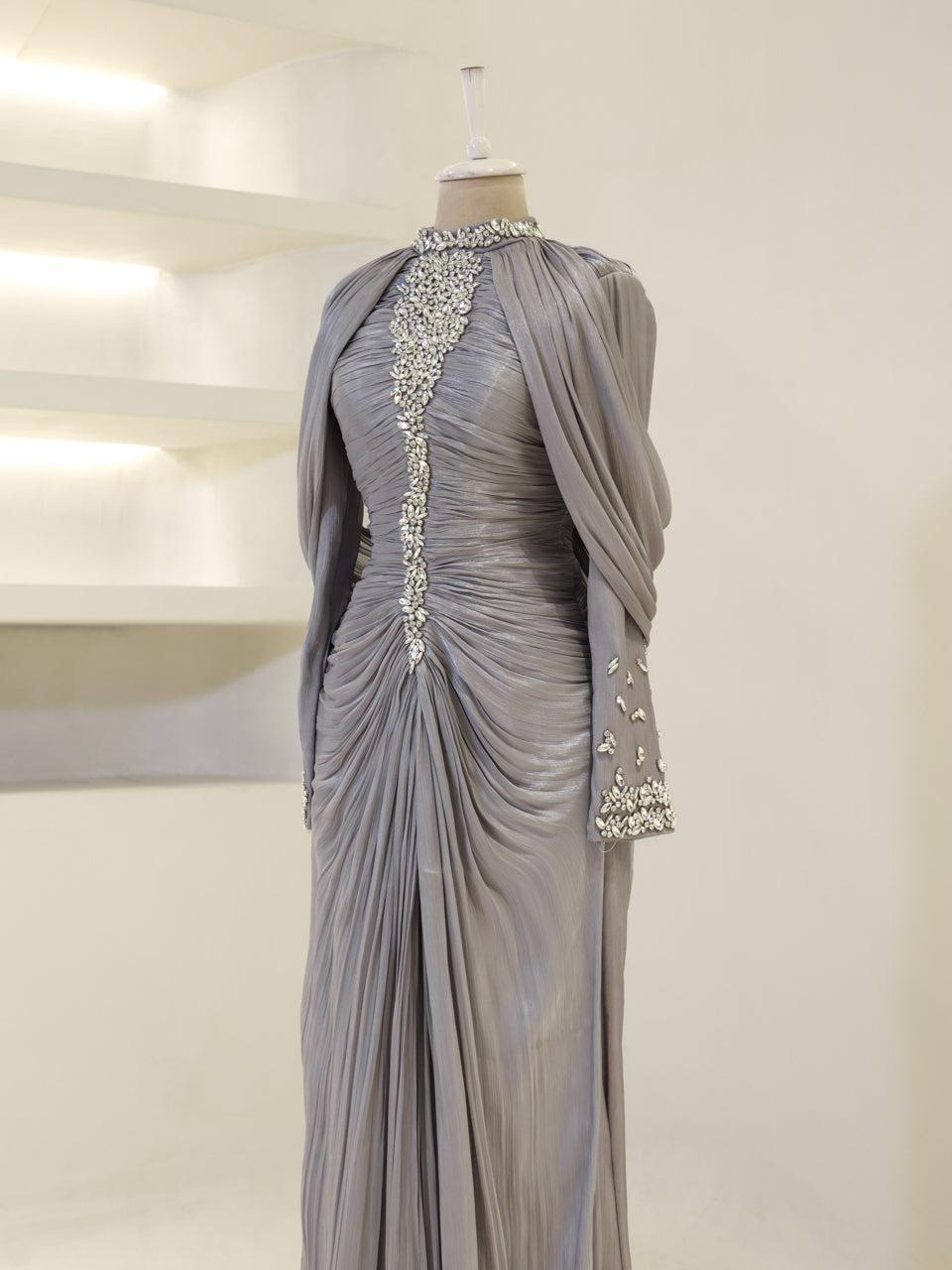 Dilvessa Evening Dress - Silver Grey - view 3