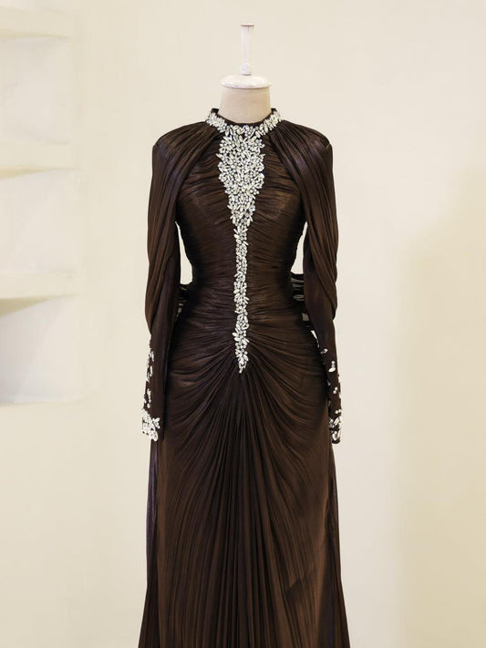 Dilvessa Evening Dress - Brown