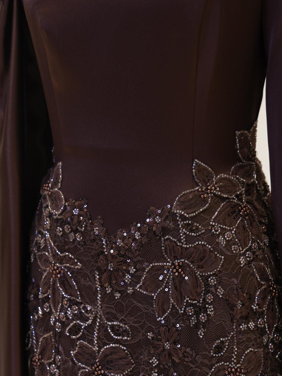 Pera Brown Couture Dress – image 4
