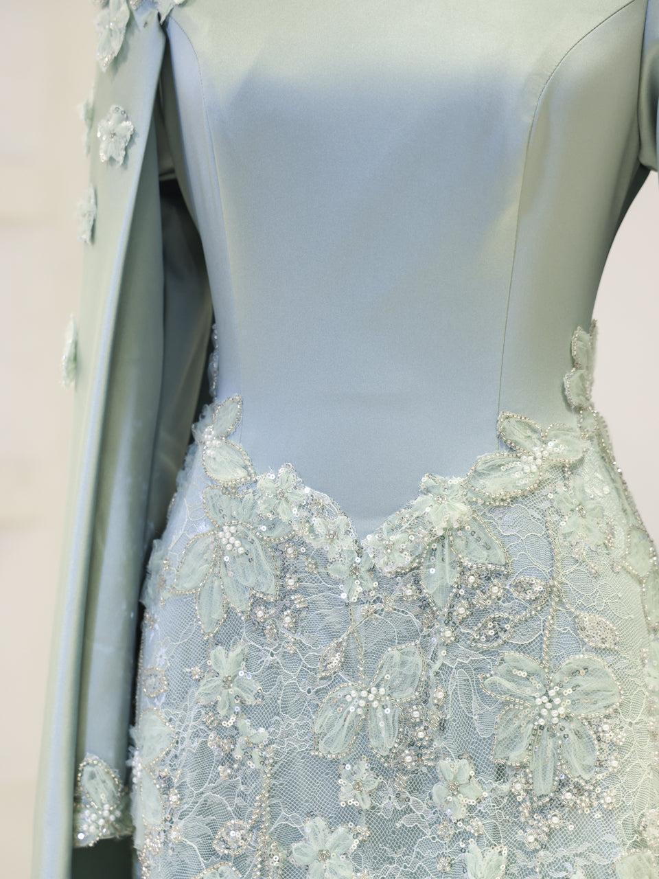 Pera Mint Green Couture Dress – image 4