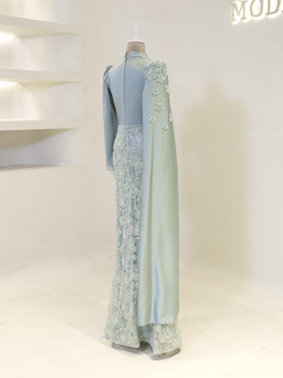 Pera Mint Green Couture Dress – image 5