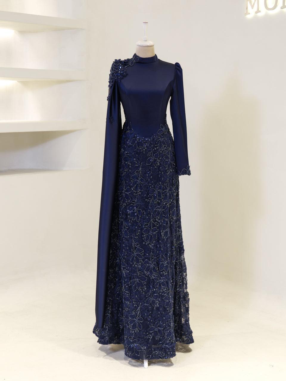 Pera Navy Couture Dress – image 1