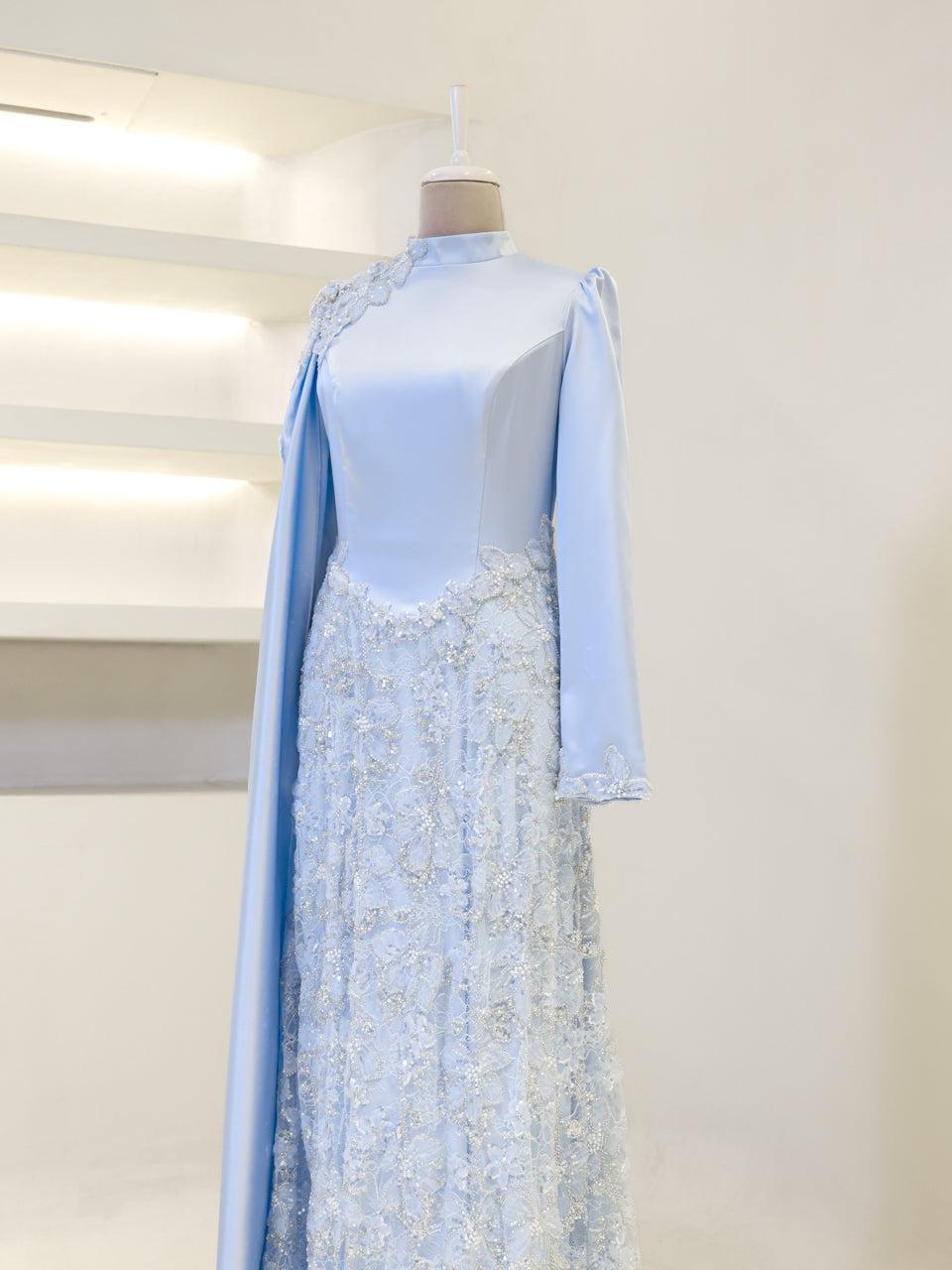 Pera Blue Couture Dress – image 3
