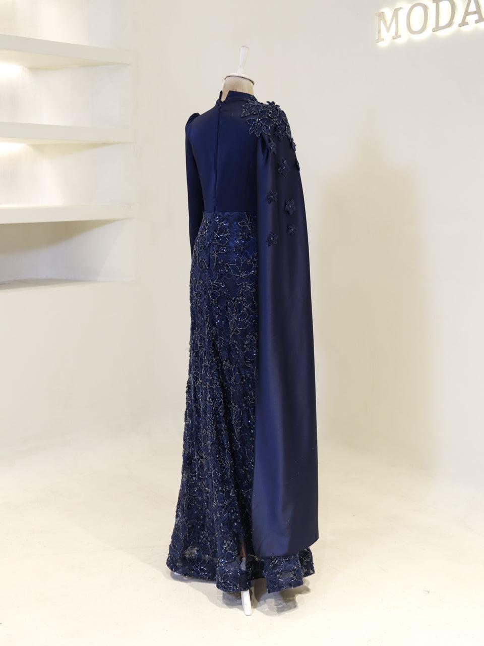 Pera Navy Couture Dress – image 5